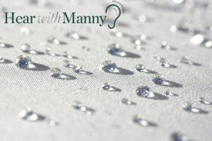 water droplets on a white cloth