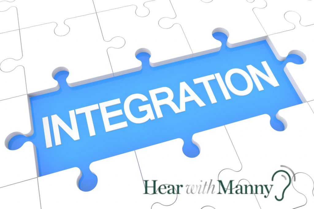 puzzle with a piece missing revealing the word integration